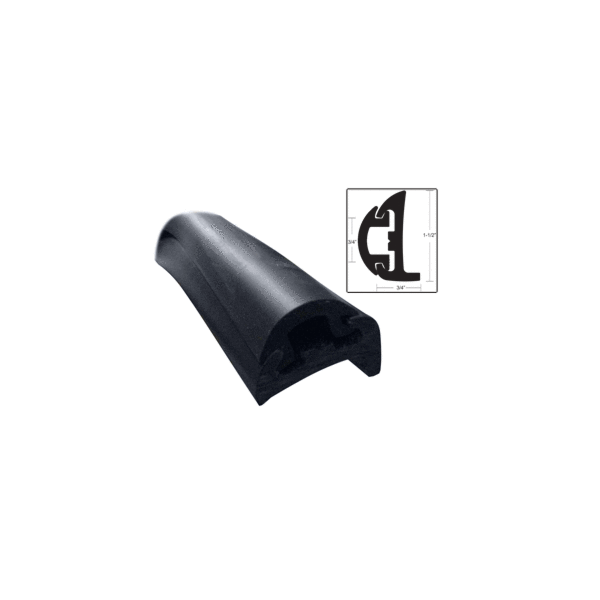 TACO Semi-Rigid Rub Rail Kit - Black w/Black Insert - 50' 